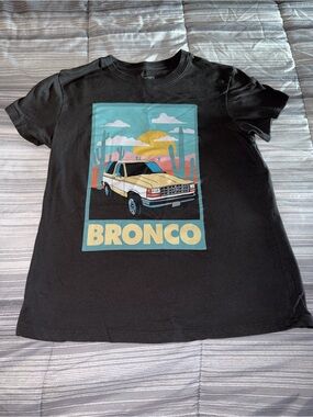 Ford Black Graphic Bronco Tee with Sunset Print